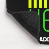 MODERNE BEARBEITBARE, EINFACHE TEMPLATE FÜR SCHWAR MOUSEPAD (Ecke)