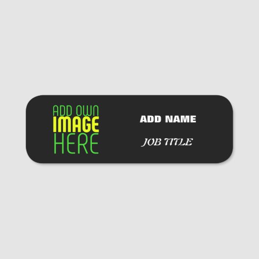 MODERNE BEARBEITBARE, EINFACHE TEMPLATE FÜR SCHWAR NAMENSSCHILD (Vorderseite)