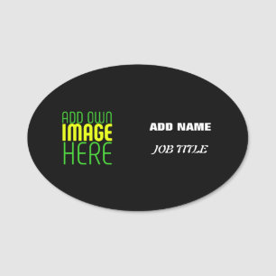 MODERNE BEARBEITBARE, EINFACHE TEMPLATE FÜR SCHWAR NAMENSSCHILD