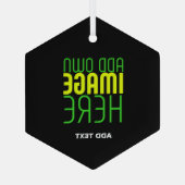 MODERNE BEARBEITBARE, EINFACHE TEMPLATE FÜR SCHWAR ORNAMENT AUS GLAS (Rückseite)