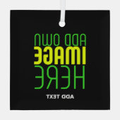 MODERNE BEARBEITBARE, EINFACHE TEMPLATE FÜR SCHWAR ORNAMENT AUS GLAS (Rückseite)