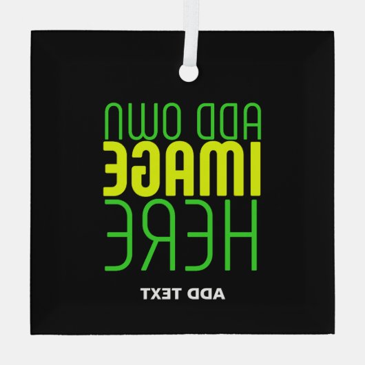 MODERNE BEARBEITBARE, EINFACHE TEMPLATE FÜR SCHWAR ORNAMENT AUS GLAS (Rückseite)