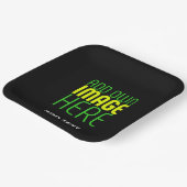 MODERNE BEARBEITBARE, EINFACHE TEMPLATE FÜR SCHWAR PAPPTELLER (Gewinkelt)