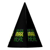 MODERNE BEARBEITBARE, EINFACHE TEMPLATE FÜR SCHWAR PARTYHÜTCHEN (Rückseite)