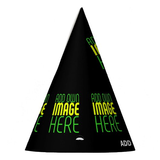 MODERNE BEARBEITBARE, EINFACHE TEMPLATE FÜR SCHWAR PARTYHÜTCHEN (Links)