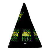 MODERNE BEARBEITBARE, EINFACHE TEMPLATE FÜR SCHWAR PARTYHÜTCHEN (Rechts)