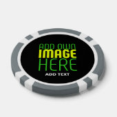 MODERNE BEARBEITBARE, EINFACHE TEMPLATE FÜR SCHWAR POKERCHIPS (Einzeln)