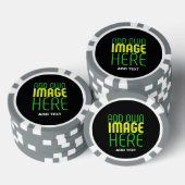 MODERNE BEARBEITBARE, EINFACHE TEMPLATE FÜR SCHWAR POKERCHIPS (Stapel)