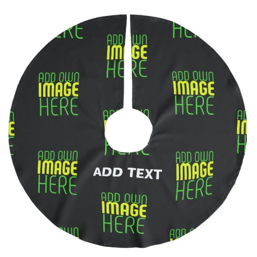MODERNE BEARBEITBARE, EINFACHE TEMPLATE FÜR SCHWAR POLYESTER WEIHNACHTSBAUMDECKE (Vorderseite)