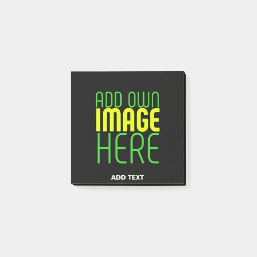 MODERNE BEARBEITBARE, EINFACHE TEMPLATE FÜR SCHWAR POST-IT KLEBEZETTEL (Vorderseite)