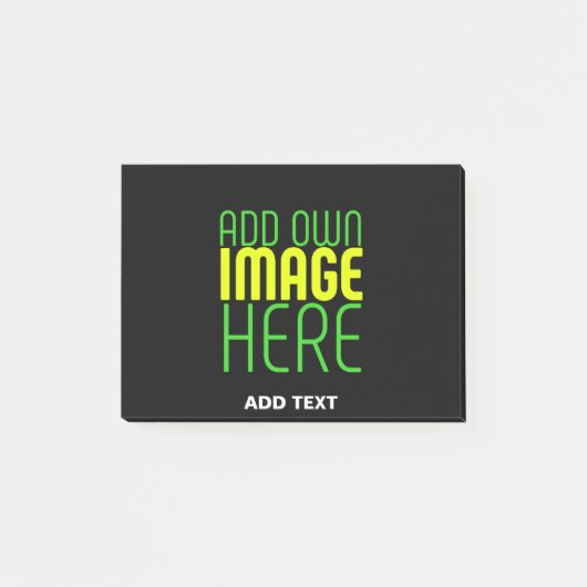 MODERNE BEARBEITBARE, EINFACHE TEMPLATE FÜR SCHWAR POST-IT KLEBEZETTEL (Vorderseite)