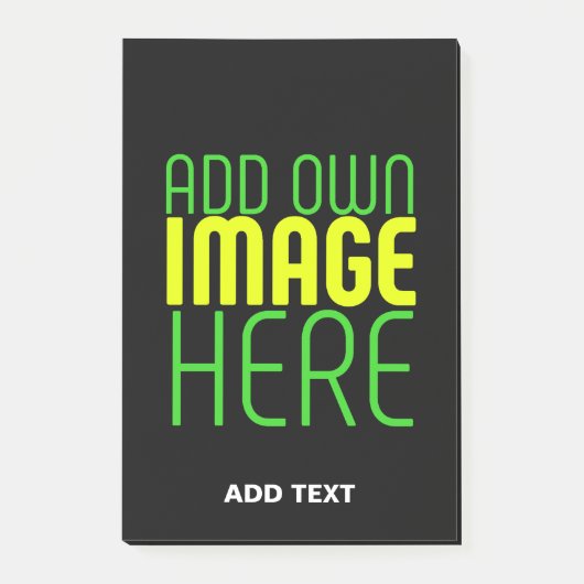 MODERNE BEARBEITBARE, EINFACHE TEMPLATE FÜR SCHWAR POST-IT KLEBEZETTEL (Vorderseite)