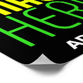 MODERNE BEARBEITBARE, EINFACHE TEMPLATE FÜR SCHWAR POSTER (Ecke)