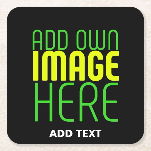 MODERNE BEARBEITBARE, EINFACHE TEMPLATE FÜR SCHWAR RECHTECKIGER PAPPUNTERSETZER (Vorderseite)