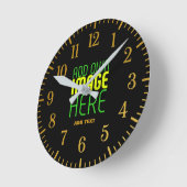 MODERNE BEARBEITBARE, EINFACHE TEMPLATE FÜR SCHWAR RUNDE WANDUHR (Winkel)