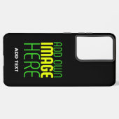 MODERNE BEARBEITBARE, EINFACHE TEMPLATE FÜR SCHWAR SAMSUNG GALAXY HÜLLE (Linke Seite)