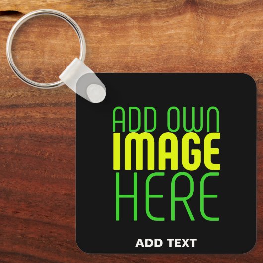 MODERNE BEARBEITBARE, EINFACHE TEMPLATE FÜR SCHWAR SCHLÜSSELANHÄNGER (Vorderseite)