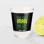 MODERNE BEARBEITBARE, EINFACHE TEMPLATE FÜR SCHWAR SCHNAPSGLAS (Vorderseite)