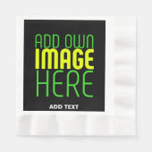 MODERNE BEARBEITBARE, EINFACHE TEMPLATE FÜR SCHWAR SERVIETTE (Vorderseite)