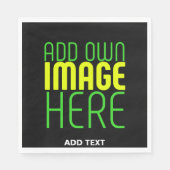 MODERNE BEARBEITBARE, EINFACHE TEMPLATE FÜR SCHWAR SERVIETTE (Vorderseite)