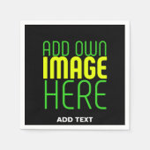 MODERNE BEARBEITBARE, EINFACHE TEMPLATE FÜR SCHWAR SERVIETTE (Vorderseite)