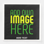 MODERNE BEARBEITBARE, EINFACHE TEMPLATE FÜR SCHWAR SERVIETTE (Vorderseite)