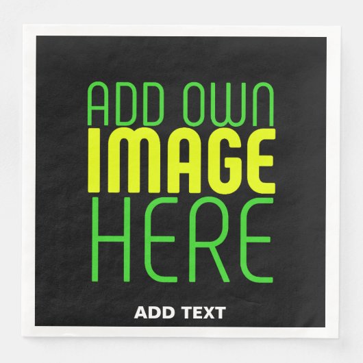 MODERNE BEARBEITBARE, EINFACHE TEMPLATE FÜR SCHWAR SERVIETTE (Vorderseite)