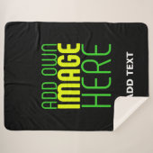 MODERNE BEARBEITBARE, EINFACHE TEMPLATE FÜR SCHWAR SHERPADECKE (Vorderseite (Horizontal))