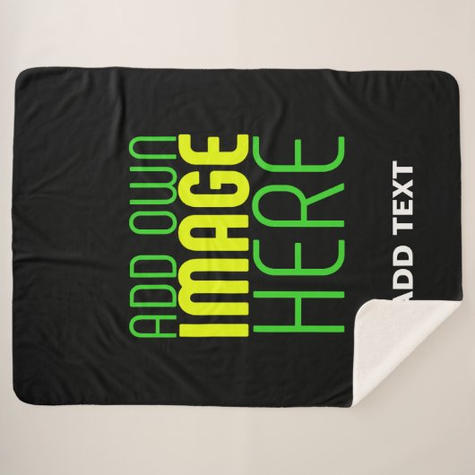 MODERNE BEARBEITBARE, EINFACHE TEMPLATE FÜR SCHWAR SHERPADECKE (Vorderseite (Horizontal))