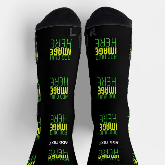MODERNE BEARBEITBARE, EINFACHE TEMPLATE FÜR SCHWAR SOCKEN (Oben)