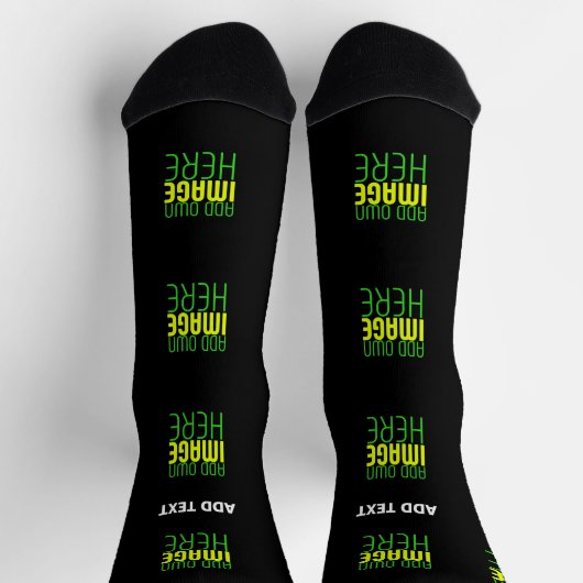 MODERNE BEARBEITBARE, EINFACHE TEMPLATE FÜR SCHWAR SOCKEN (Oben)