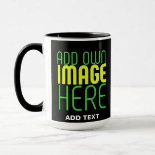 MODERNE BEARBEITBARE, EINFACHE TEMPLATE FÜR SCHWAR TASSE