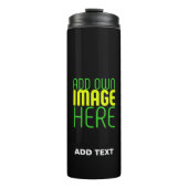 MODERNE BEARBEITBARE, EINFACHE TEMPLATE FÜR SCHWAR THERMOSBECHER (Vorderseite)