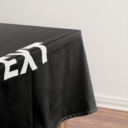 MODERNE BEARBEITBARE, EINFACHE TEMPLATE FÜR SCHWAR TISCHDECKE (Beispiel)