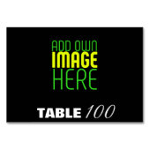 MODERNE BEARBEITBARE, EINFACHE TEMPLATE FÜR SCHWAR TISCHNUMMER (Rückseite)