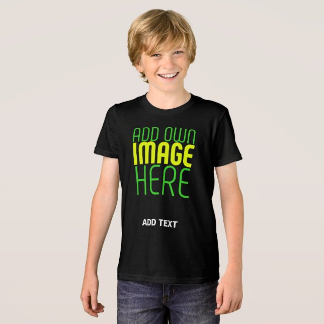 MODERNE BEARBEITBARE, EINFACHE TEMPLATE FÜR SCHWAR Tri-Blend SHIRT (Vorderseite voll)