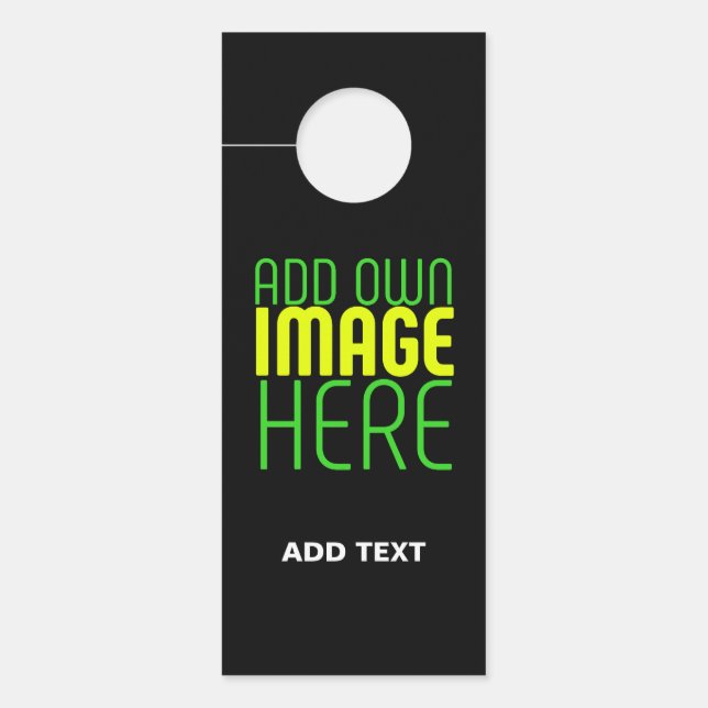 MODERNE BEARBEITBARE, EINFACHE TEMPLATE FÜR SCHWAR TÜRANHÄNGER (Vorderseite)