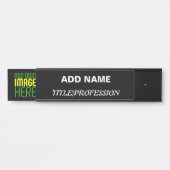 MODERNE BEARBEITBARE, EINFACHE TEMPLATE FÜR SCHWAR TÜRSCHILD (Vorderseite )