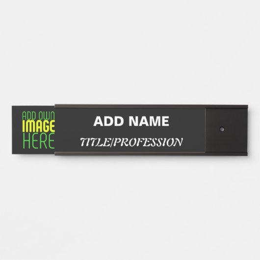 MODERNE BEARBEITBARE, EINFACHE TEMPLATE FÜR SCHWAR TÜRSCHILD (Vorderseite )