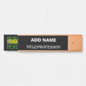 MODERNE BEARBEITBARE, EINFACHE TEMPLATE FÜR SCHWAR TÜRSCHILD (Vorderseite )