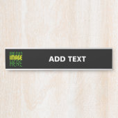 MODERNE BEARBEITBARE, EINFACHE TEMPLATE FÜR SCHWAR TÜRSCHILD (Vorderseite )