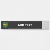 MODERNE BEARBEITBARE, EINFACHE TEMPLATE FÜR SCHWAR TÜRSCHILD (Vorderseite )