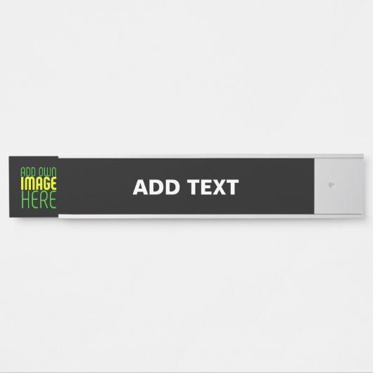 MODERNE BEARBEITBARE, EINFACHE TEMPLATE FÜR SCHWAR TÜRSCHILD (Vorderseite )