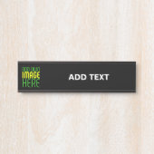MODERNE BEARBEITBARE, EINFACHE TEMPLATE FÜR SCHWAR TÜRSCHILD (Vorderseite )