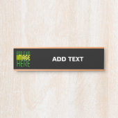 MODERNE BEARBEITBARE, EINFACHE TEMPLATE FÜR SCHWAR TÜRSCHILD (Vorderseite )