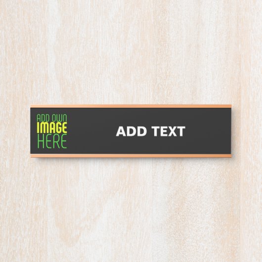 MODERNE BEARBEITBARE, EINFACHE TEMPLATE FÜR SCHWAR TÜRSCHILD (Vorderseite )