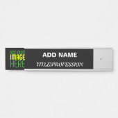 MODERNE BEARBEITBARE, EINFACHE TEMPLATE FÜR SCHWAR TÜRSCHILD (Vorderseite )