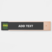 MODERNE BEARBEITBARE, EINFACHE TEMPLATE FÜR SCHWAR TÜRSCHILD (Vorderseite )