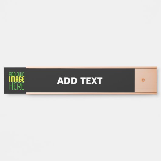 MODERNE BEARBEITBARE, EINFACHE TEMPLATE FÜR SCHWAR TÜRSCHILD (Vorderseite )