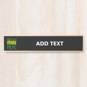 MODERNE BEARBEITBARE, EINFACHE TEMPLATE FÜR SCHWAR TÜRSCHILD (Vorderseite )